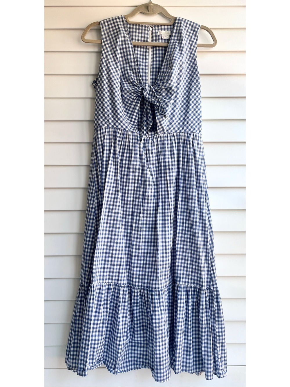 Shoshanna Mini Check Gingham Tie Gilroy Dress - Picture 6 of 11
